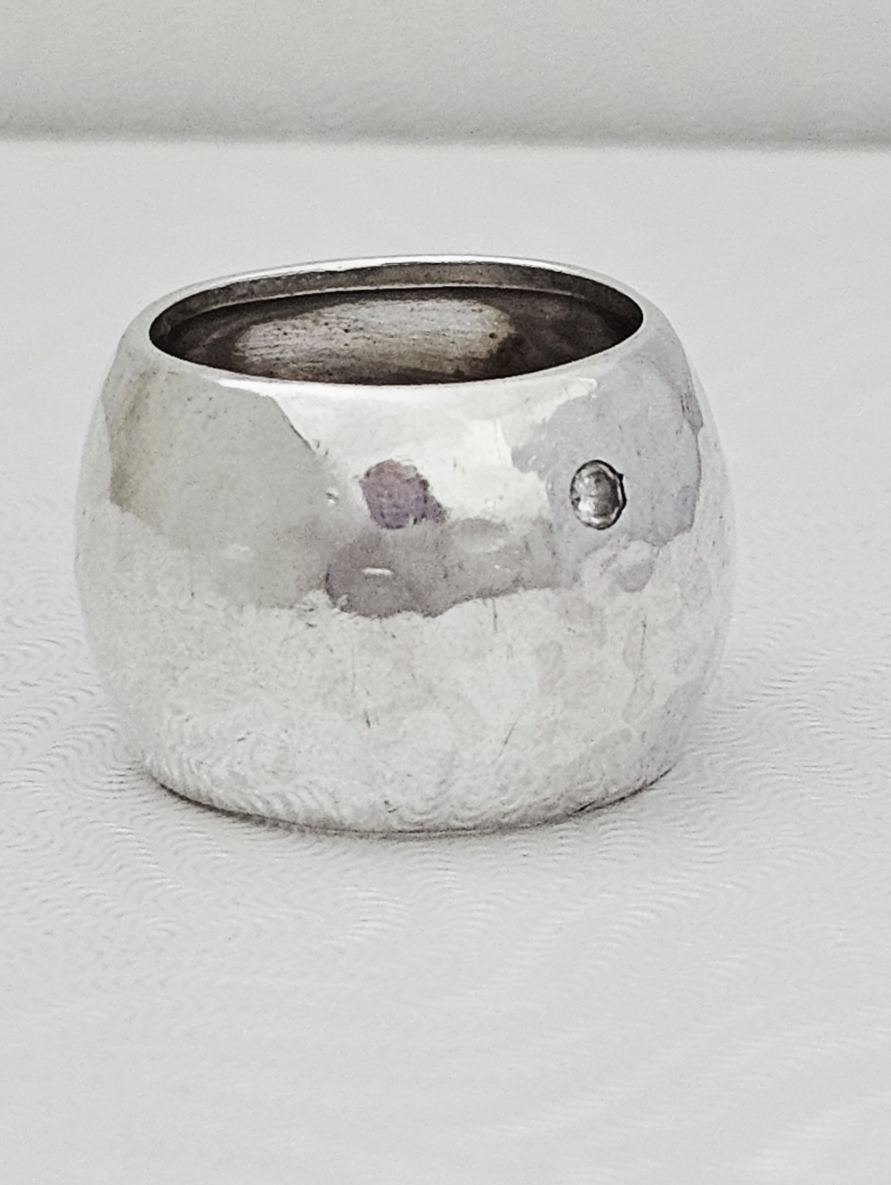 Silpada Sterling Silver CZ 'Bright Spot' Wide Band Cigar Ring Size 7.5 R2934 - Picture 3 of 14